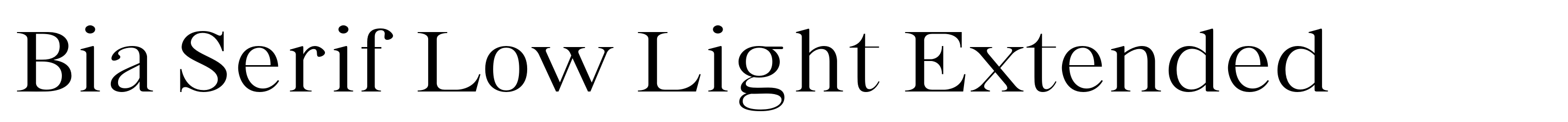 Bia Serif Low Light Extended